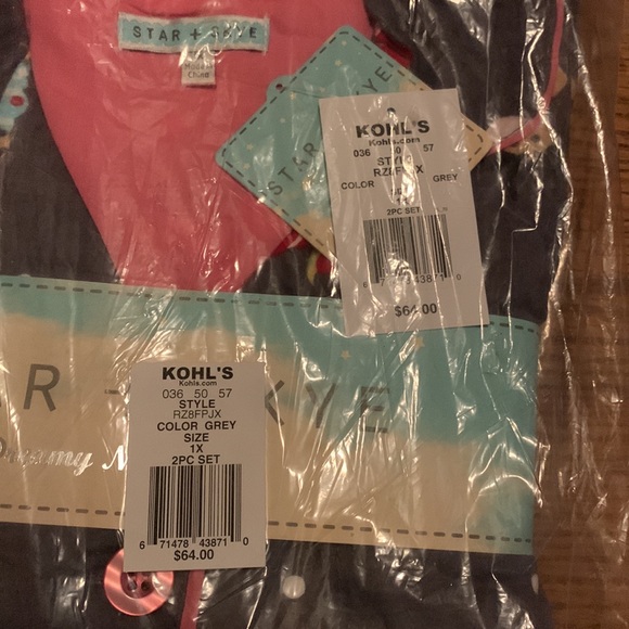 STAR + SKYE - Woman’s 2 Piece Holiday Cupcake Pajamas 🆕 (1X) 🧁🎄 - Picture 3 of 8